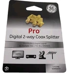 New Ge Pro 33526 Digital 2-way Coaxial Cable Splitter 2.5 Ghz 5-2500mhz Gold Rg6. Fixed Price $4.99.