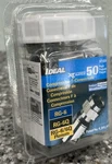 50 Pack Ideal 92-650 Rg-6/6q Compression F-connectors Indoor/outdoor 6frtqxr. Fixed Price $49.99.