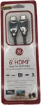 Ge High Speed 6-ft. Hdmi Cable 1080p Full Hd 3d 4k Ultra Black -. Fixed Price $9.95.