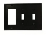 Leviton 3-gang 2-toggle 1-decora/gfci Device Combination Wallplate, Black. Fixed Price $13.99.