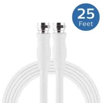 Philips 25 Ft. Rg6 Dual Shield Coaxial Cable With F-type Connectors In White. Fixed Price $11.99.