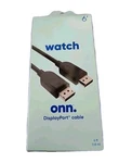 New Onn 6 Ft Black Display Port Cable High-quality Audio Pc, Monitor, Laptop Tv. Fixed Price $6.95.