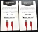 2x Amazon Basics Usb-a To Lightning Cable Cord For Iphone Ipad,3ft,mfi-certified. Fixed Price $13.49.