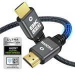 Yauhody 8k 10k Hdmi Cable - 6.6ft 10ft 15ft 20ft 25ft 30ft 6.6 Feet, Blue. Fixed Price $14.49.