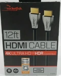 Rocketfish-12' 4k Ultrahd/hdr Compatible Gold Plated Hdmi Cable-in Wall Rated. Fixed Price $35.99.