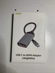Acer Usb-c To Hdmi 4k At 60hz Adapter, Thunderbolt 3/4 Converter. Fixed Price $9.99.
