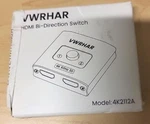 Vwrhar 4k 60hz Hdmi Bi-direction Switch 4k2112a. Fixed Price $9.99.