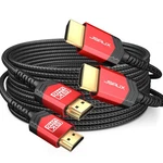 Jsaux 8k Hdmi Cables 2.1 10ft 2-pack 48gbps Ultra High Speed Red. Fixed Price $13.99.