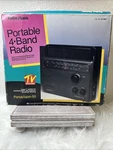Vintage Radioshack 4 Band Am Fm Tv1 Tv2 Radio Portavision 50 Model 12-687. Fixed Price $23.83.
