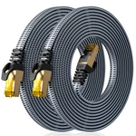 Ariskeen Cat 8 Ethernet Cable 10 Ft 2 Pack, 40gbps 2000mhz High Feet, Grey. Fixed Price $14.76.