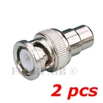 2 Pack Lot Bnc Male Plug To Rca Female Jack Coax Cable Video Adapter Connector. Fixed Price $5.99.