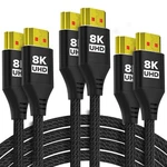 10k 8k 4k Hdmi Cable 6ft 3-pack, Ultra High Speed Braided Cord, Supports.... Fixed Price $17.86.