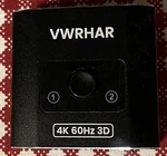 Vwrhar Hdmi Splitter 2.0 2 In 1 Out Bi-directional Switch Support 4k 60hz Hw-002. Fixed Price $10.00.