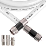 15ft Rg6 Coaxial Cable White, 75 Ohm Coax With F Connector & F81 Double.... Fixed Price $39.36.