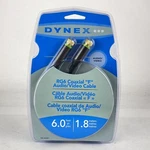 Genuine Dynex (dx-av081) 6.0 Feet Rg6 Coaxial "f" Audio/video Cable Sealed. Fixed Price $2.03.
