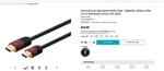 Monoprice Cabernet Ultra 30-feet Hdmi Cable -. Fixed Price $40.00.