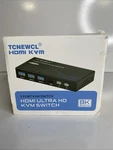 Tcnewcl Hdmi Displayport Kvm Switch 2 Pc Monitor 8k 60hz Dp 1.4 Hd.... Fixed Price $33.99.