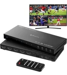 Portta 4x1 Quad Multiviewer Switch 4k 30hz Seamless Split Screen W/remote. Fixed Price $69.99.