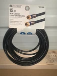 Utilitech 15ft Rg6 Coaxial Quad-shield Cable, Black. Fixed Price $8.00.
