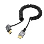 Nfhk Hdmi 2.0 Male To 4k 60hz Stretch Coiled Cable Down Angled 90 Degree. Fixed Price $9.99.