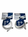 Utilitech 6ft Rg6 Coaxial Double-shield Cable, White, (2 Pack). Fixed Price $9.99.