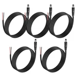 5pack Dc 5.5mm X 2.5mm Male Plug To Bare Wire Open End Power Supply 5521 Pi. Fixed Price $20.97.