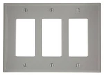 Leviton 3-gang Decora/gfci Wallplate, Midway Size, Pj263-gy, Gray 1 Pack,. Fixed Price $10.26.