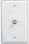 New Interior Cable Tv Plate Jr 47785 Polar White Pkg.. Fixed Price $8.99.