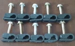 (10 Ct.) Rg-59, Rg-6 Coax Cable Flex Clips Black Screw Type S4bk Telecrafter. Fixed Price $12.95.