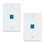 Iwillink (2-pack) Ethernet Wall Plate, 1-port Keystone Jack Plate Blue. Fixed Price $10.75.