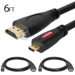 2x 6ft Micro Hdmi To Male Adapter Converter Cable Droid Evo Htc 4g 1080p. Fixed Price $13.99.
