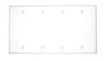 Leviton 88064 White 4 Gang No Device Blank Wallplate Standard Size Thermoset. Fixed Price $13.69.