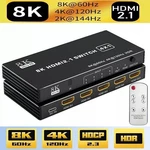4 Port 8k Hdmi 2.1 Switch In 1 Out 4k 120hz Hdr Switcher 4x1 Hdcp 2.3. Fixed Price $24.99.