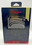 Rocketfish 12ft. M To Stereo Audio Video Rca Cable Av Hi-def 24k Home Theatre. Fixed Price $9.36.