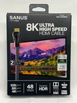 Sanus Sac-21 Hdmi2 8k Ultra High Speed Hdmi Cable-2 Meters-6.56 Ft-48 Gbps-new. Fixed Price $9.95.