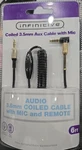 Infinitive Coiled 3.5mm Aux Cable With Mic And Remote, 6ft. Fixed Price $14.99.