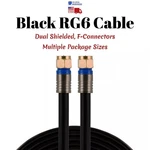 Rg6 Coaxial Cable Black Dual Shielded Satellite Tv Antenna Wire Multi-pack Lot. Fixed Price $237.25.