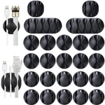 Ohill Desk Cable Management Cord Organizer, 24 Pack Black 24-pack,. Fixed Price $14.08.