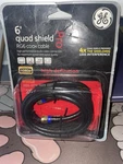 Ge 6 Ft. Pro Quad-shield Rg6 Video Coax Cable,. Fixed Price $8.50.