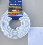Topzone Rg6u Coaxial Cable 100 Ft Copper Gold F Connector White Video. Fixed Price $15.00.