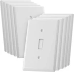 Bates - Pack Of 10 White Single Light Switch Covers Plate. Fixed Price $10.98.