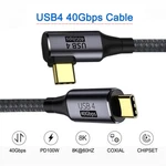 Nfhk Usb4 Type-c Usb-c Usb4.0 Compatible With Thunderbolt3/4 Angled Cable. Fixed Price $15.93.