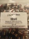 50-pack Perfect Vision Pv5u - Ridgeloc Rg59 Universal F Compression Connectors. Fixed Price $50.99.