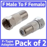 2 Pack F-type Male To Female Adapter M/f Connector Coax Coaxial Cable Tv Antenna. Fixed Price $8.39.