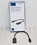 Insignia Micro Hdmi Male To Female Adapter Converter Cable Pa4. Fixed Price $12.99.