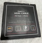 Powerbear 4k Hdmi Cable 75ft High Speed Cables, Braided Nylon & Gold. Fixed Price $57.99.