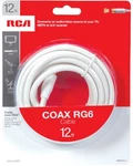 Rca Vh612whr 12' Coax Rg6 Cable White. Fixed Price $10.99.