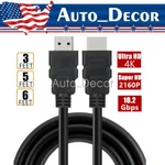 Hdmi Cable High Speed 1080p Hdtv 4k 60hz Ps4 3/5/6 Feet Lot. Fixed Price $5.99.
