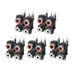 Uxcell Pcb Panel Mount 4 Rca Socket Female Jack Audio Video 1 Rca(red), Black. Fixed Price $12.64.
