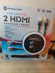 Member's Mark 9ft Led Lighted Hdmi Premium Cables, 2 Pack. Fixed Price $14.85.